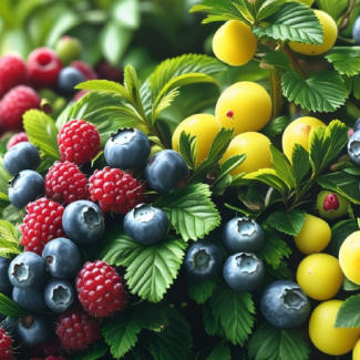 Bild von bunten Beeren