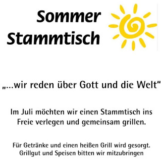 eine sonne und Schrift: Sommerstammtisch